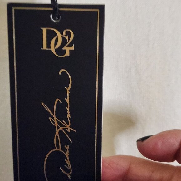 DG2 Diane Gilman NWT White Rhinestone Embellished Turtleneck Sweater Size 1X - Picture 5 of 7